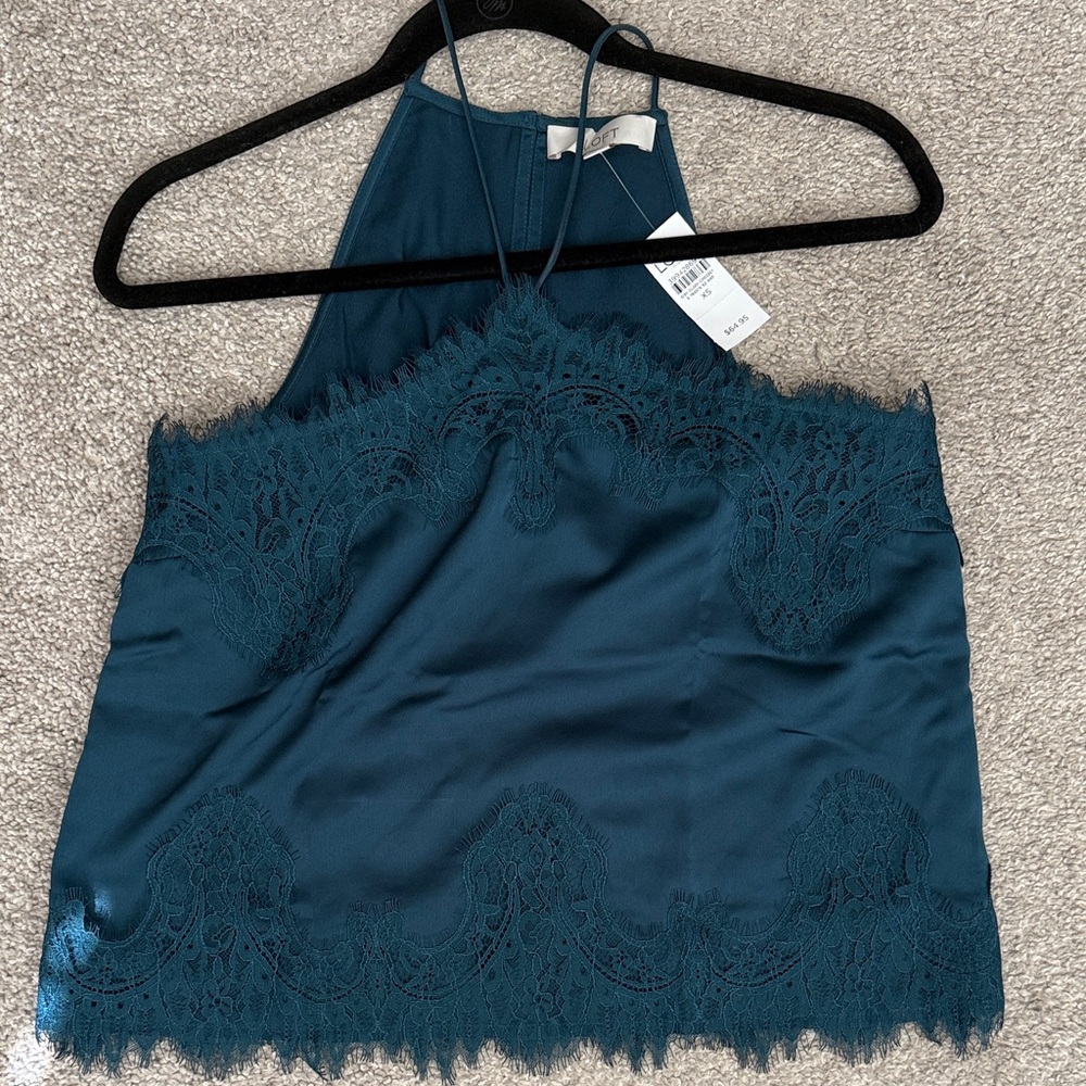LOFT Teal Lace Camisole